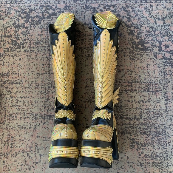 Last pair! New Dolls Kill Wrath of Goddess Knee Boots - Picture 9 of 11